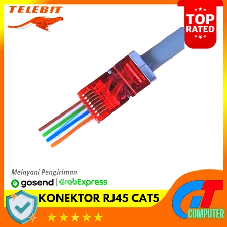 konektor rj45 cat5 anti gagal Telebit