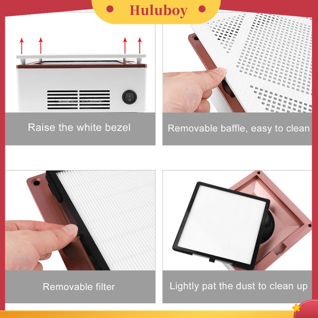 Huluboy Huluboy♡ Mesin Filter Debu Kuku 60W Tidak Berisik Untuk Manicure