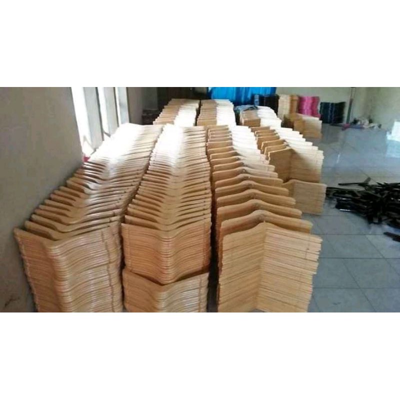 Hanger Kayu natural dewasa (55pcs)