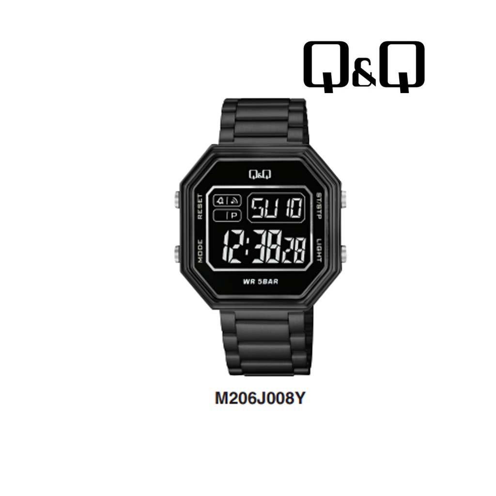 Jam Tangan Pria Stylist Sporty Casual Digital Original Q&amp;Q QnQ QQ M206 M206J Series