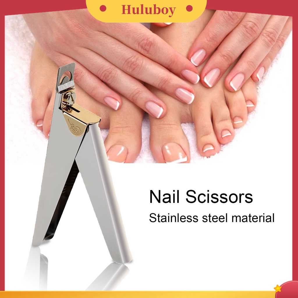 Huluboy Huluboy♡ Alat Pemotong Kuku Bentuk U Bahan Stainless Steel Untuk Manicure