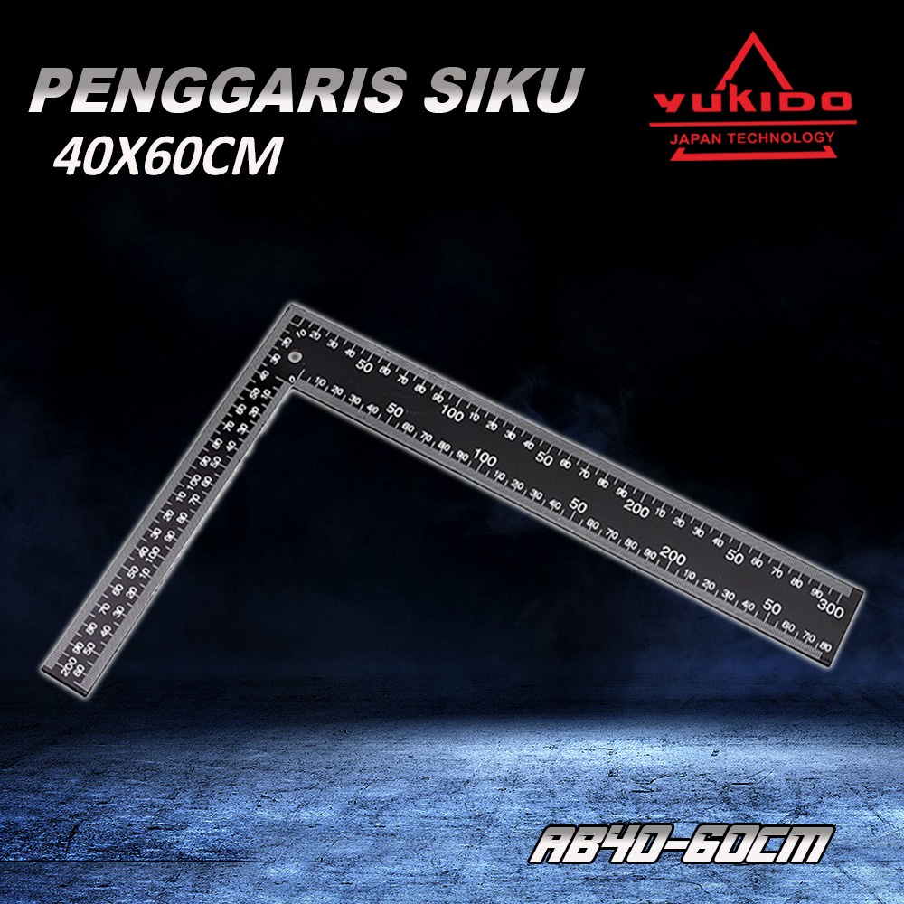 Penggaris Siku L Besi 40x60 Penggaris Siku Tukang Full Besi Siku Meter 40 x 60 cm Yukido penggaris siku/sudut L MURAH