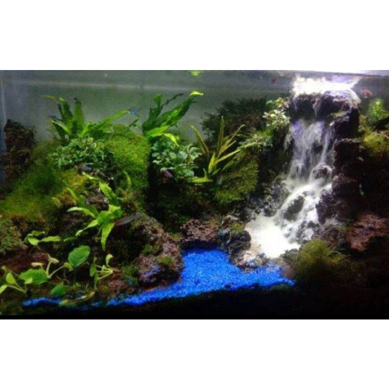 PROMO ISI 500 GRAM PASIR SILIKA AQUASCAPE 500gr / PASIR PUTIH PASIR BIRU / Pasir Air Terjun / Waterfall Aquarium / dekorasi / hiasan / PASIR HIAS