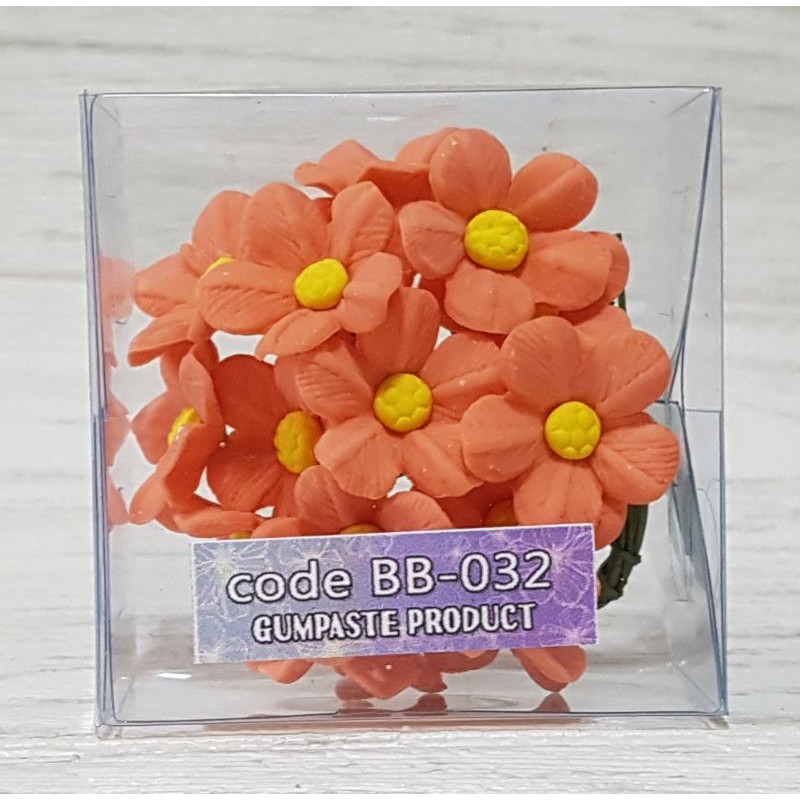 [osheba] gumpaste bunga bk BB-032 warna peach tua
