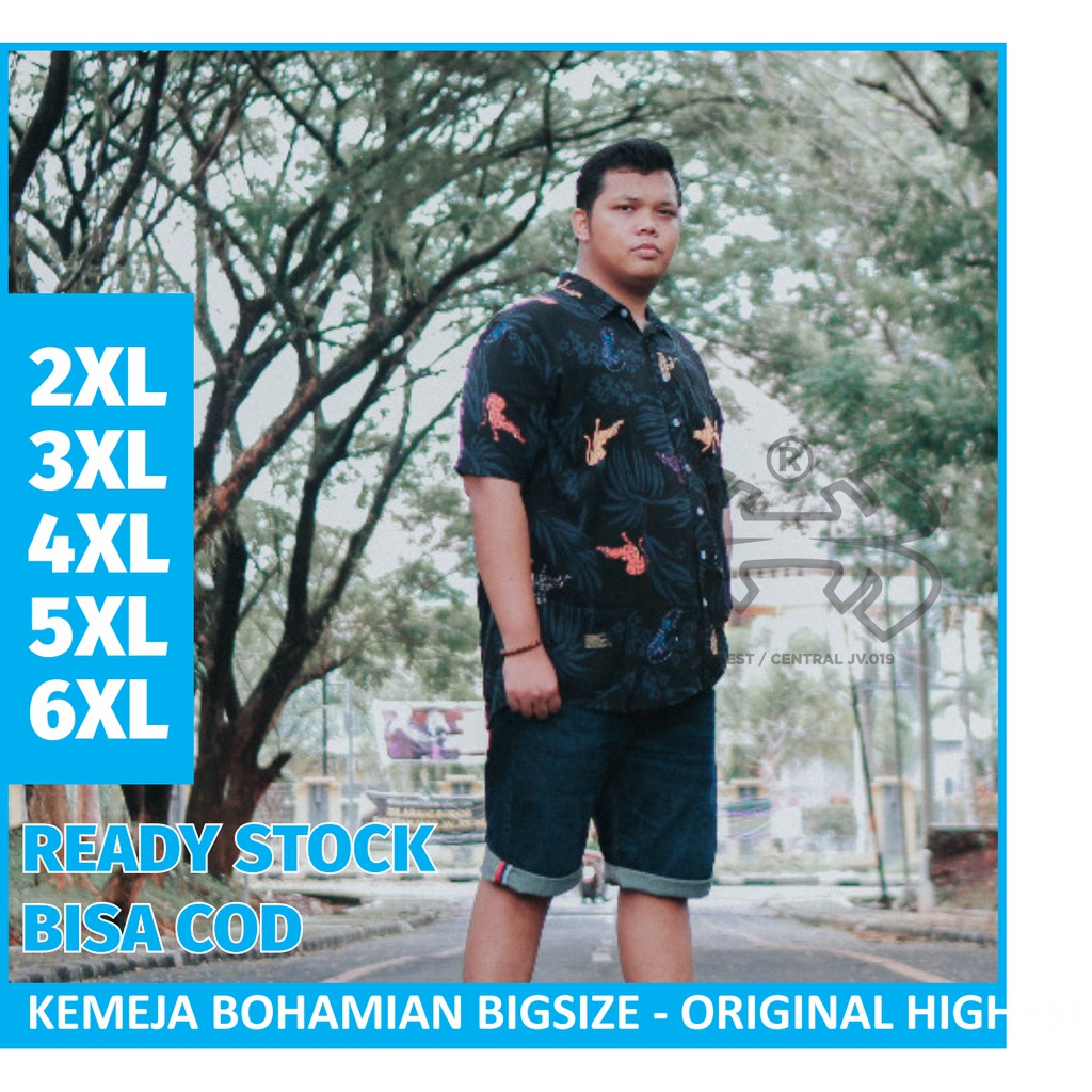  KEMEJA  KATUN  RAYON  BIG SIZE JUMBO MODEL BOHAMIAN UKURAN 