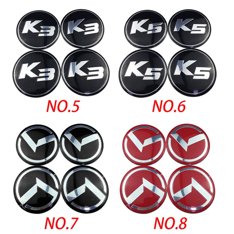 4pcs Stiker Emblem Badge Logo Kia K3 K5 56mm Kepala Singa Untuk Tengah Velg Mobil