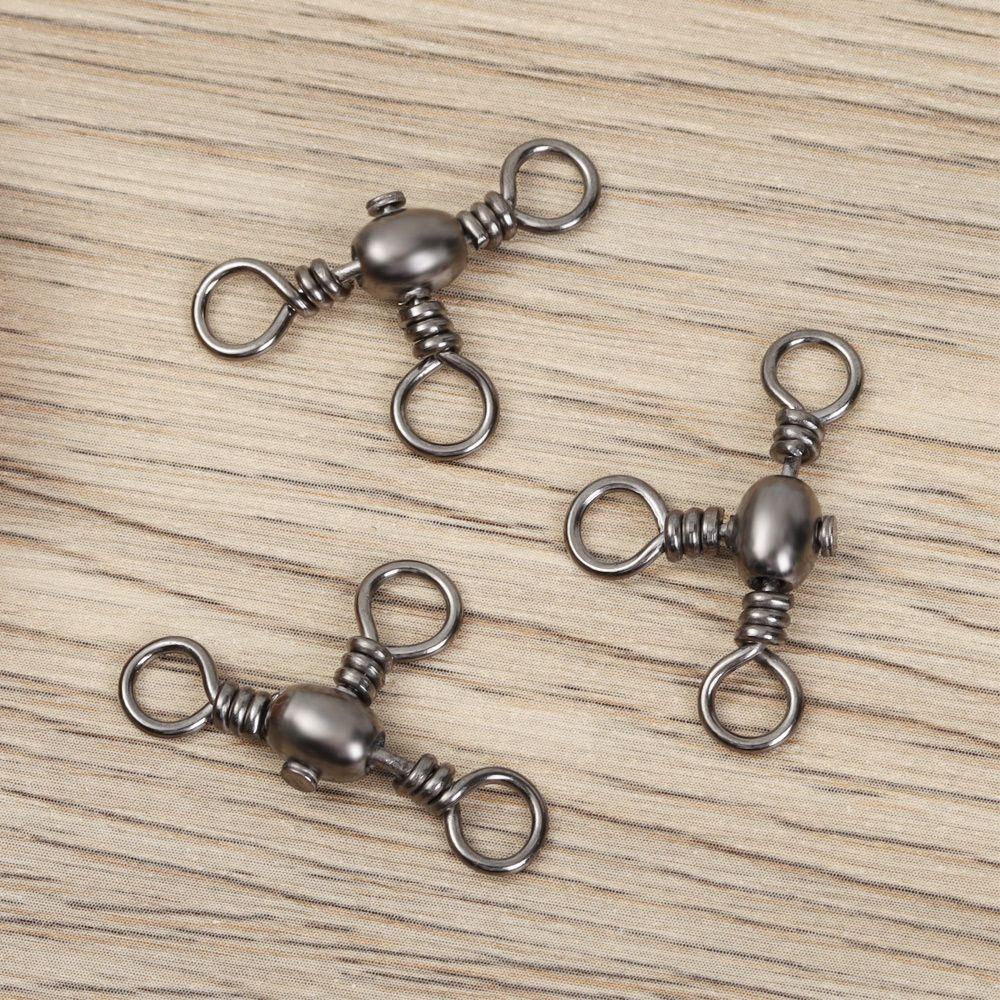 TOP Konektor Garis Pin Pancing Kuningan Tahan Lama Barel Wivels Bearing Ring Rolling