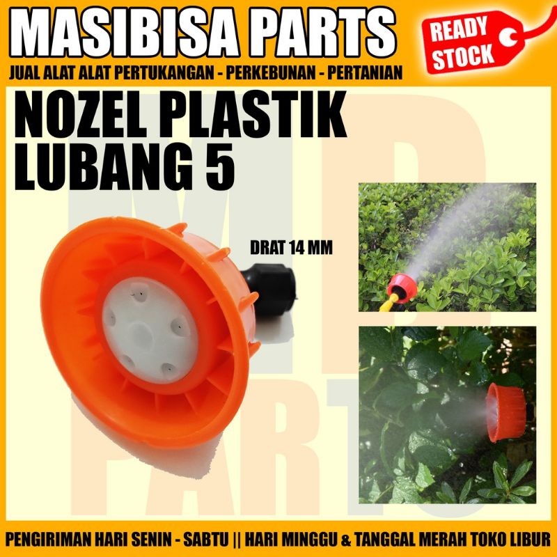 SPUYER / NOZZLE SPRAYER / NOZEL PLASTIK LUBANG 5 CORONG BENGKOK KABUT