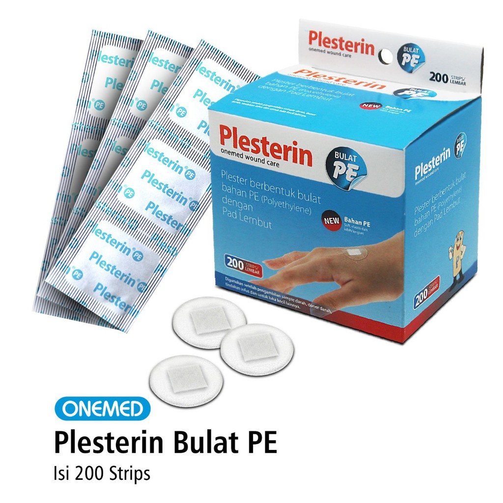 Plesterin Bulat PE Transparan OneMed box 200pcs