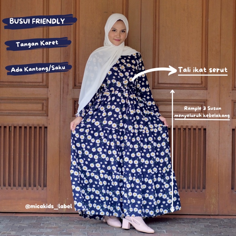 GAMIS IBU DAN ANAK GAMIS COUPLE MUSLIMAH AMORA GAMIS [Harga terpisah] AGN2