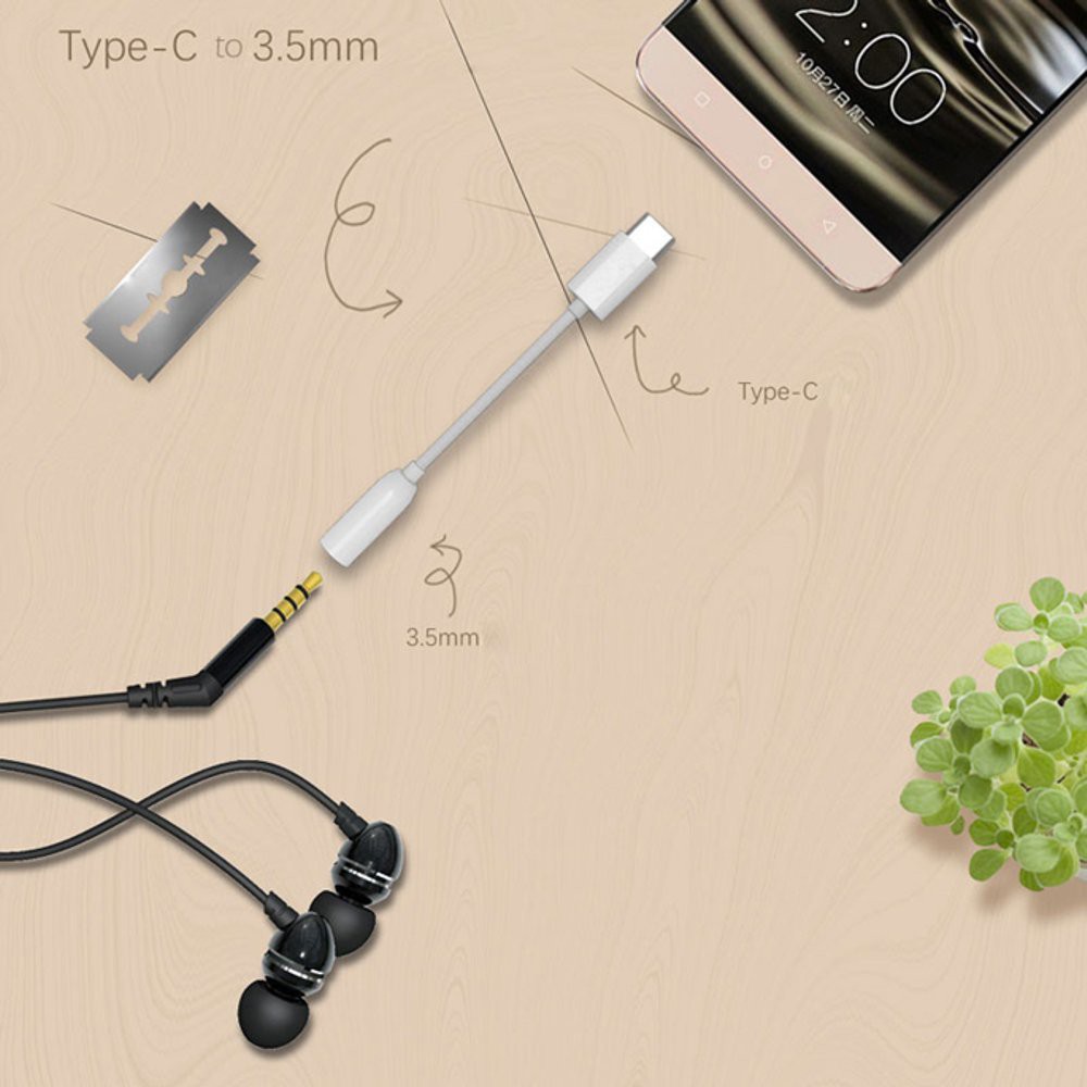 CONECTOR KONEKTOR CONVERTER KABEL TYPE C TO AUDIO 3.5 MM 3.5MM FEMALE TIPE C TO AUX HEADSET EARPHONE