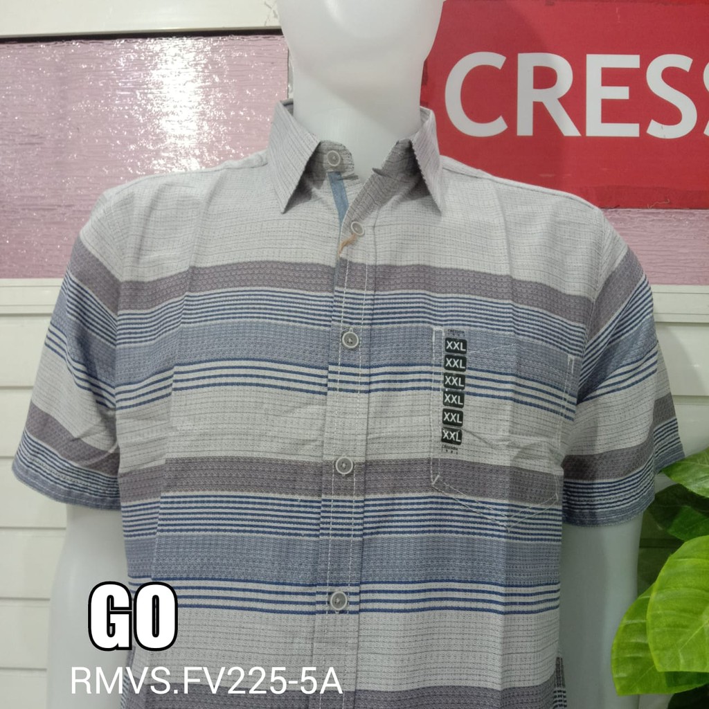 gof CRESSIDA KEMEJA PRIA JUMBO Kemeja Casual Kemeja Lengan Pendek