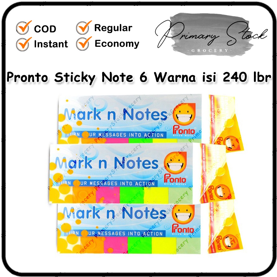 

Mark n Notes Pronto Memo Sticky Note Set Warna Warni