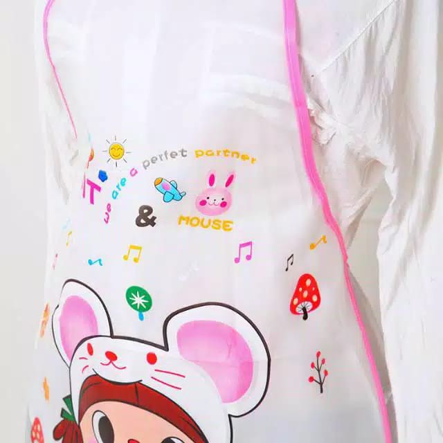 1 pcs APRON Celemek Masak ANAK dan DEWASA WATERPROOF Lucu - Pelindung Baju Saat Memasak di Dapur chn