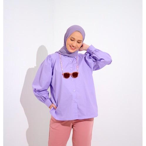 BEFAST - ZEC OOTD Wanita Blus AZIRA / Handa Puffy Shirt / Blouse Lengan Panjang Wanita / Blouse Casual Terbaru / Blouse Bisa Di Pakai Wanita Hijab / Blouse Polos