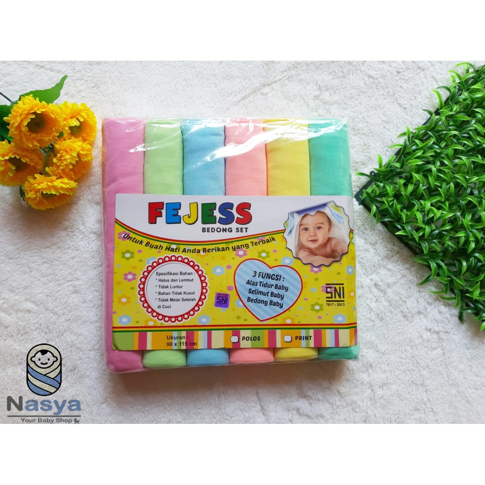 [B-032] Bedong Bayi Polos / Bedong rainbow FEJESS Size 115x90cm