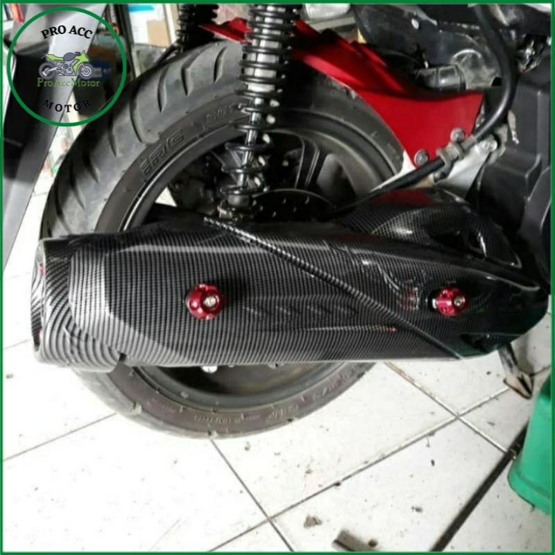 Cover tutup knalpot carbon Honda Pcx Nemo