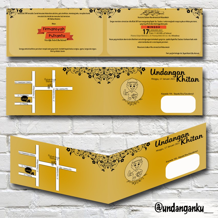 Undangan Khitan Undangan Ulang Tahun Undangan NIkah Full Color Murah Design Custom