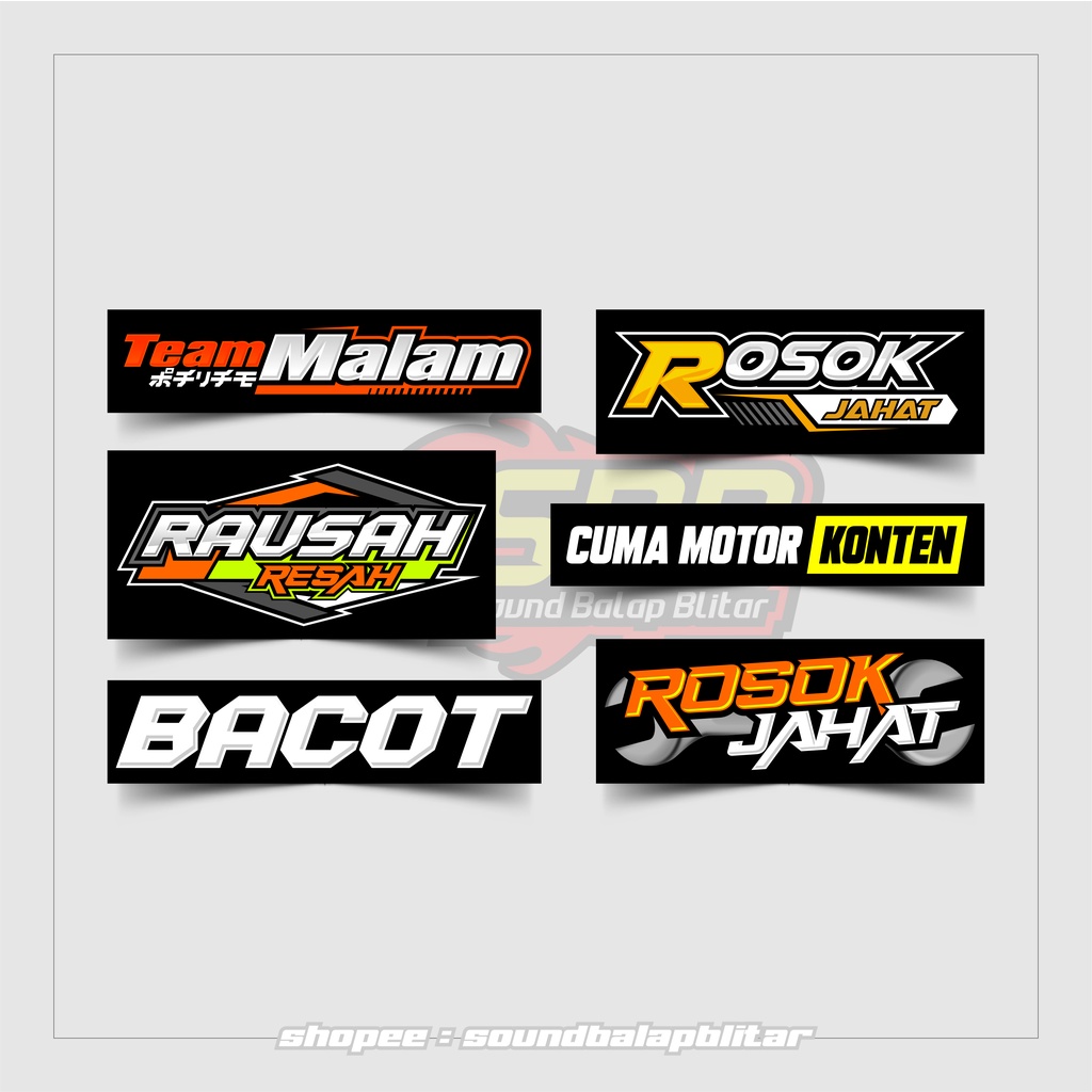 Stiker Racing Viral Vynil Bijian Anti Air