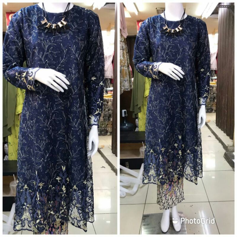 Set kebaya tunik bordir / Kebaya pesta / kebaya wisuda