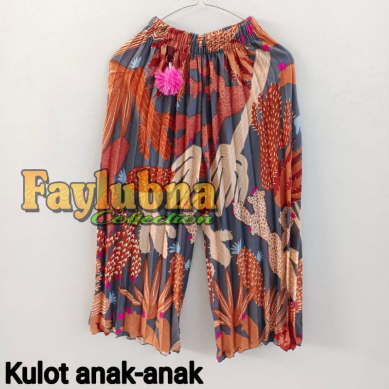 CELANA KULOT PLISKET MOTIF ANAK USIA 4-10 TAHUN / KULOT ANAK MOTIF / CELANA KULOT ANAK TERBARU