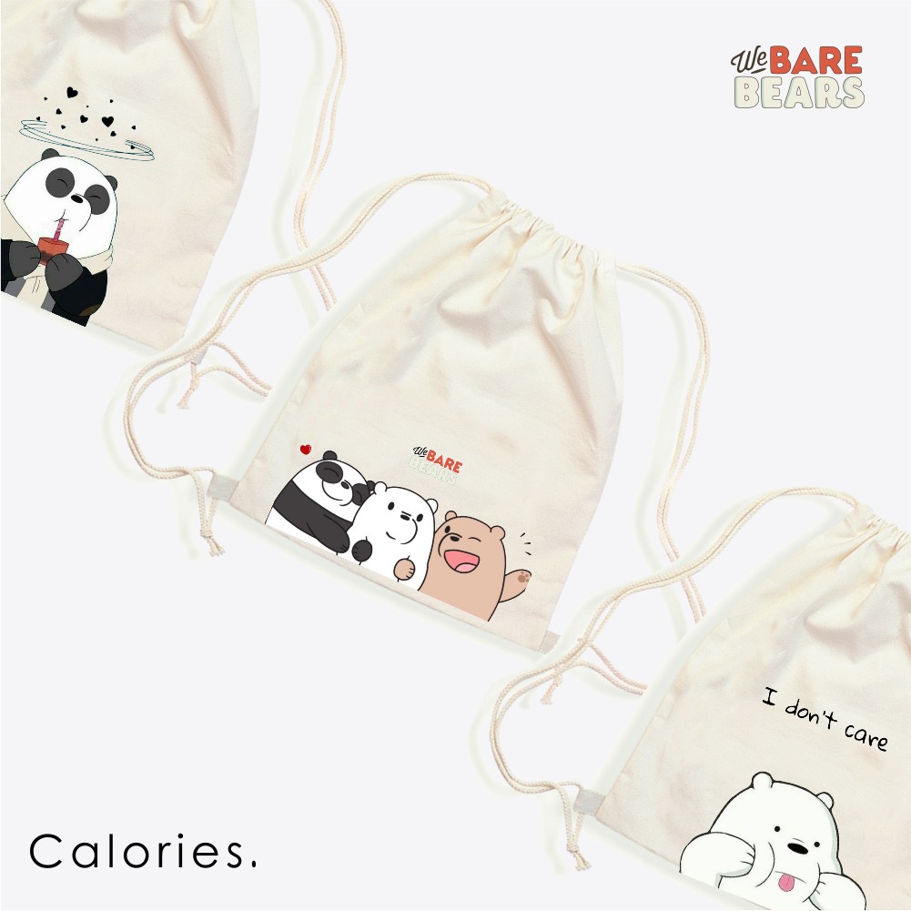 Stringbag We bare bear motif kartun lucu beruang klasik vintage #STWB