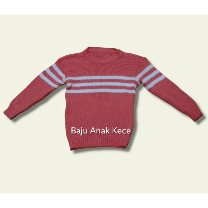 Sweater Rajut Anak Salur 3 Usia 1 2 3 Tahun Sweater Rajut Anak Masa Kini