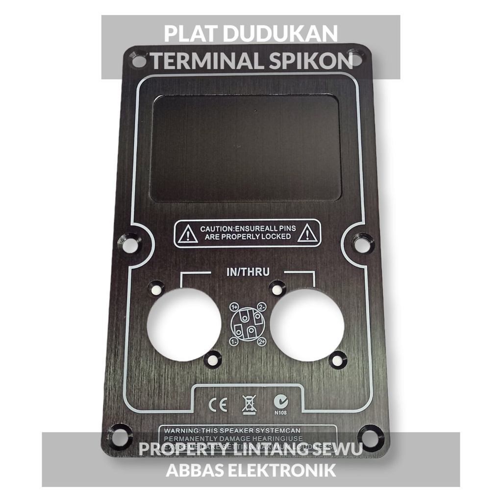 PLAT DUDUKAN TERMINAL SPIKON SPEAKON DUA LUBANG