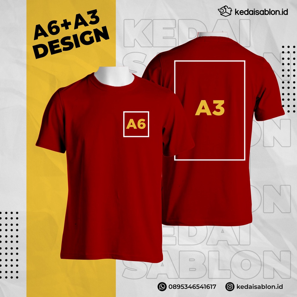 KEDAI SABLON - KAOS SABLON CUSTOM DESAIN SUKA SUKA / UKURAN SABLON A6 + A3
