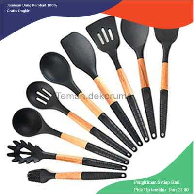 TD-AI005 GLANYOMI Set Alat Masak Dapur Spatula Silicon 9 PCS - KT397