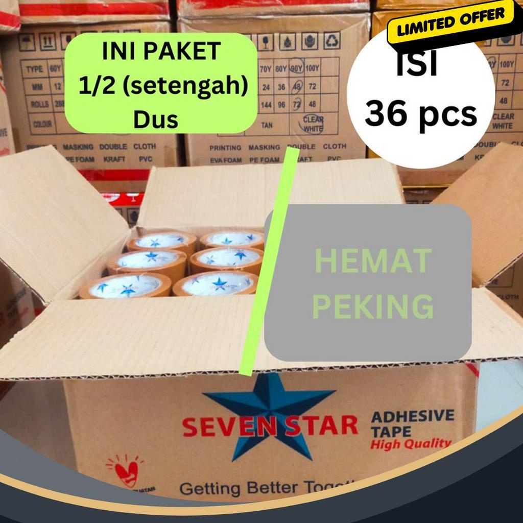 

PROMO MENARIK Lakban Grosir Bening Coklat Transparan Surabaya 12 Dus