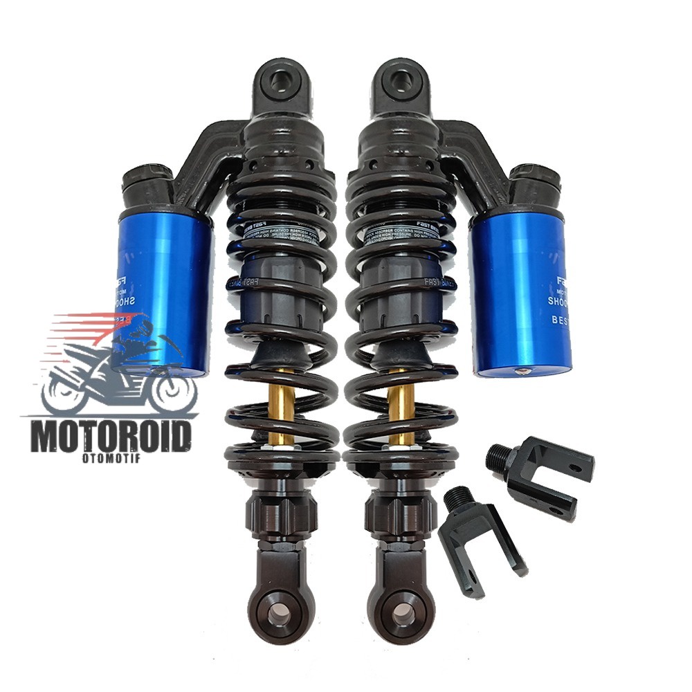 SHOCK BREAKER DUAL TABUNG ATAS SHOCK FASTBIKES BEBEK UNIVERSAL TIANG AS GOLD