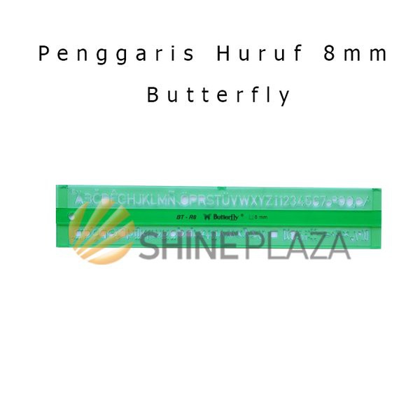 

Produk Eksklusif Mal Huruf 8mm - Penggaris Sablon - Penggaris Huruf Butterfly BT-R8 Spesial