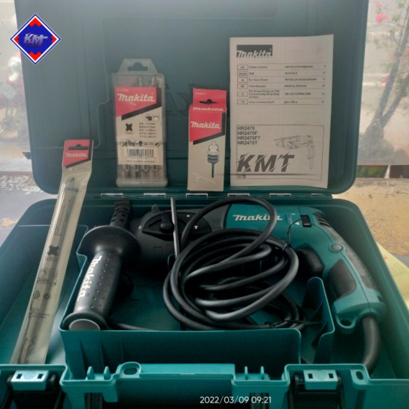 PAKET MAKITA MESIN BOR BOBOK HR 2470X5 - ROTARY HAMMER MAKITA HR2470X5