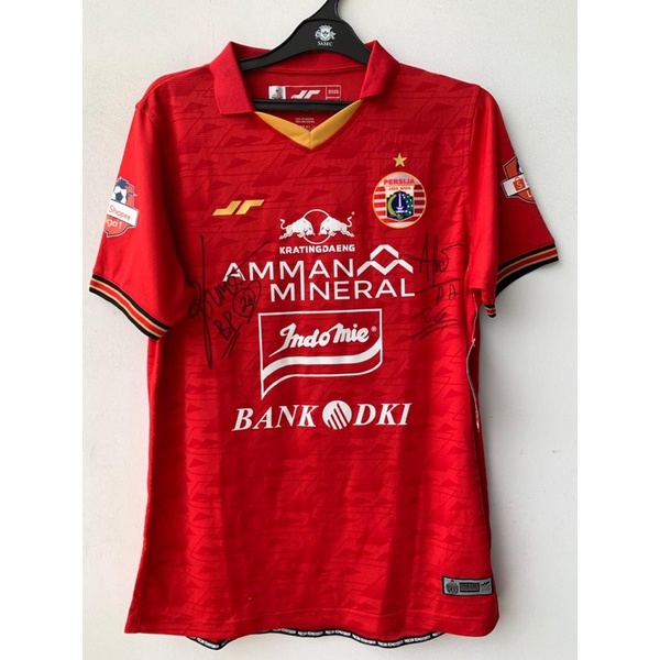 Jersey Persija Replica Home Kit Size M tandatangan asli Bambang Pamungkas & Andritany Ardhiyasa