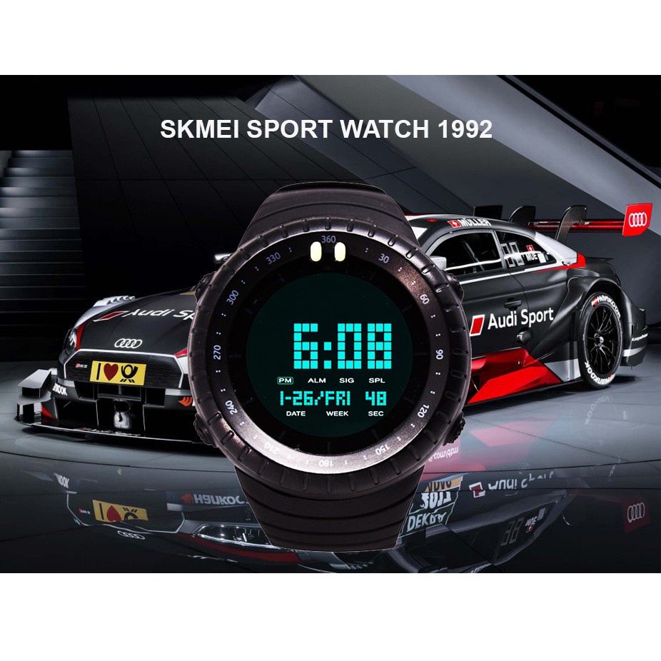 Jam Tangan Pria - SKMEI 1992 Jam Tangan Digital Pria Fashion Sports Digital LED Men Women Anti Air 50M