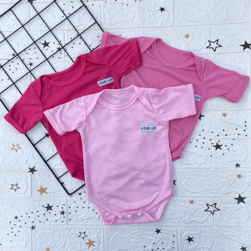 PROMO 7.7 3 Pcs Jumper Bayi Baju kodok Bayi Jumper Bayi Pendek Jumper Bayi Bodysuit Jumper Bayi Perempuan DNW BABY