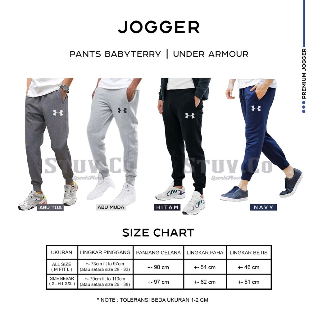 CELANA JOGGER PANTS BABYTERRY SWEATPANTS GYM FITNESS JOGGING LATIHAN OLAHRAGA PRIA WANITA KEREN