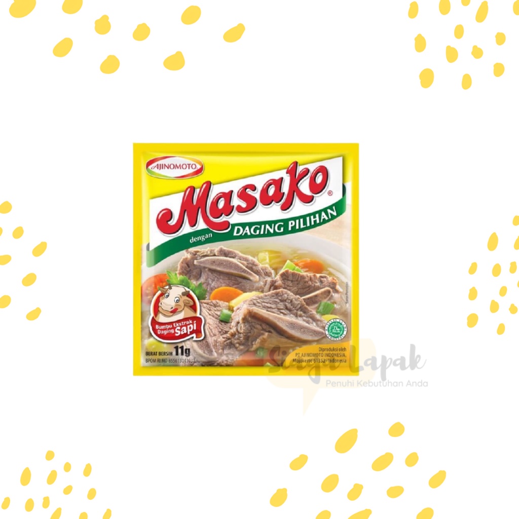 

Masako Kaldu Rasa Sapi Bubuk Sachet 9 gr - 1 Renteng isi 12 pc