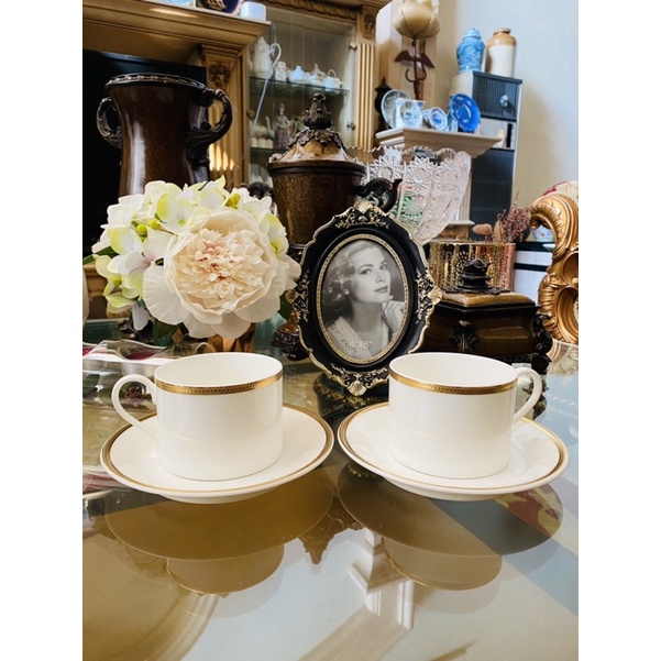 Tea Cup Saucer Narumi Mayestik Gold 2 Pcs Mewah Cantik