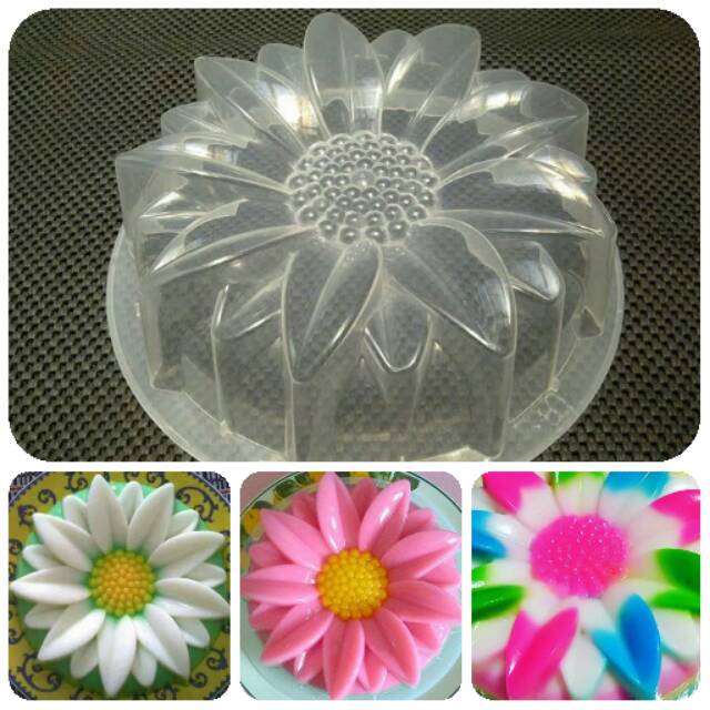 Cetakan puding bunga matahari besar