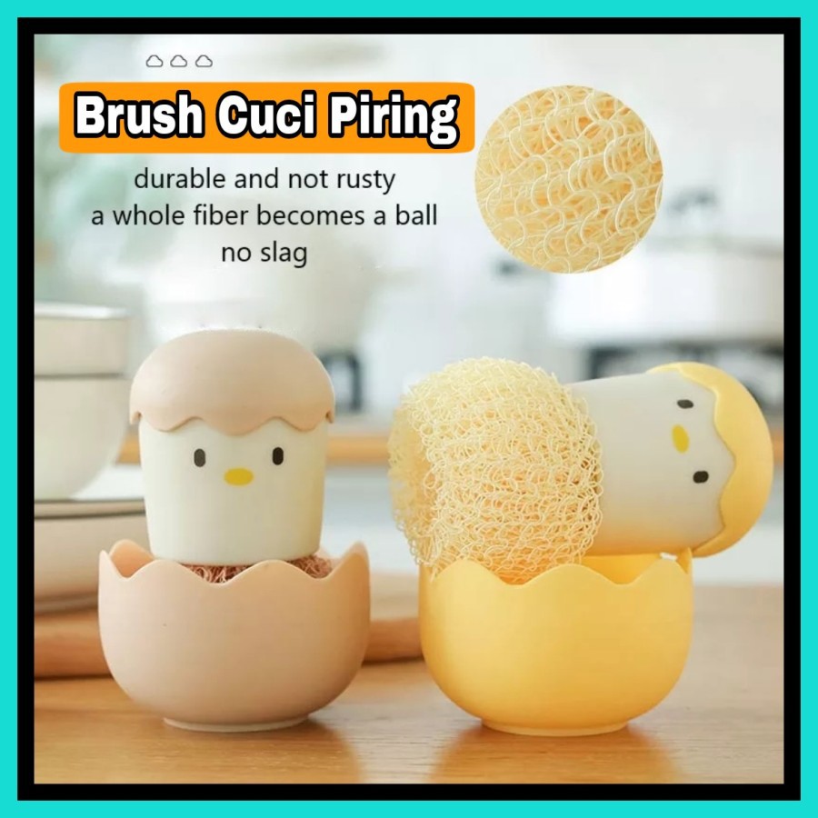 NA - Sikat Cuci Piring Sabut Panci Kitchen Cleaning Fiber Brush 1120