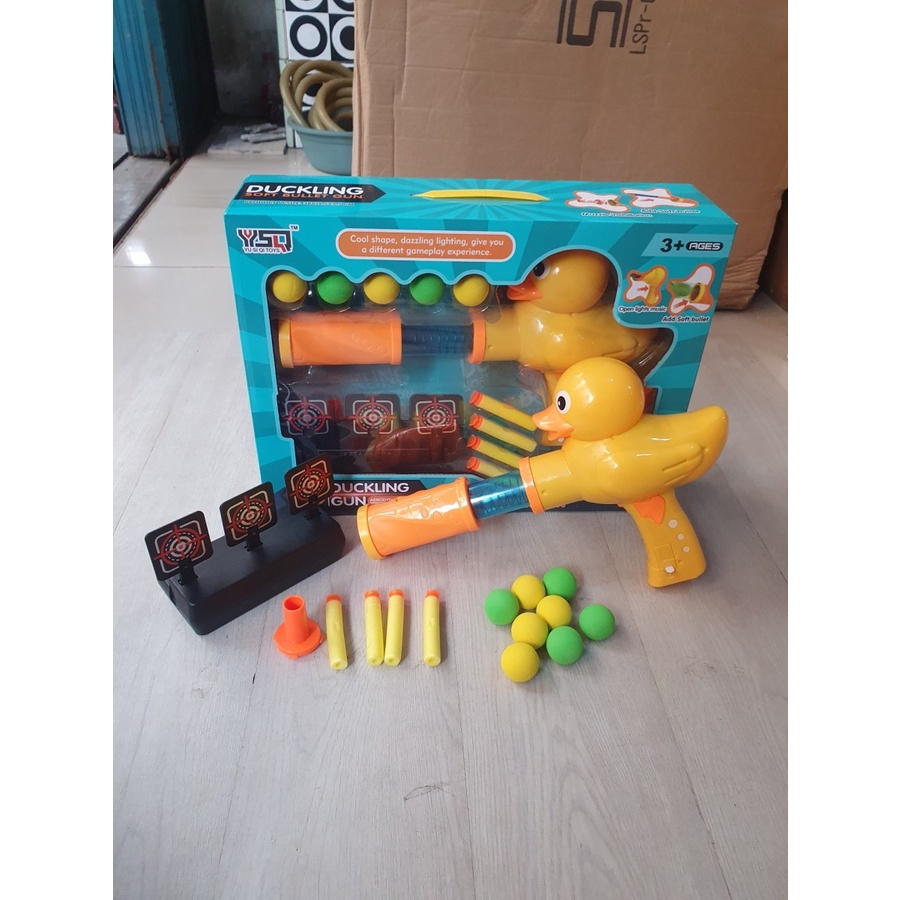 Mainan Pistolan Bebek Duck Gun Soft Bullet