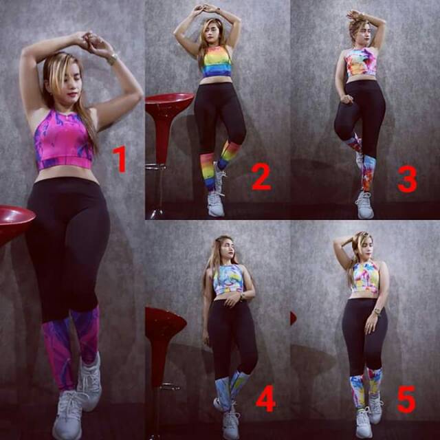 SXB GRAPIC HALTER CROP TOP SPORT AND LEGGING