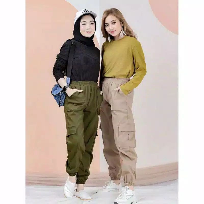 Cargo pants wanita / celana joger cewek / joger cargo wanita/celana joger cargo wanita /cargo wanita