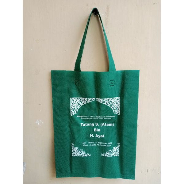 TAS SPUNBON 25X35X8 CUSTOM SABLON 1 HARI BERES