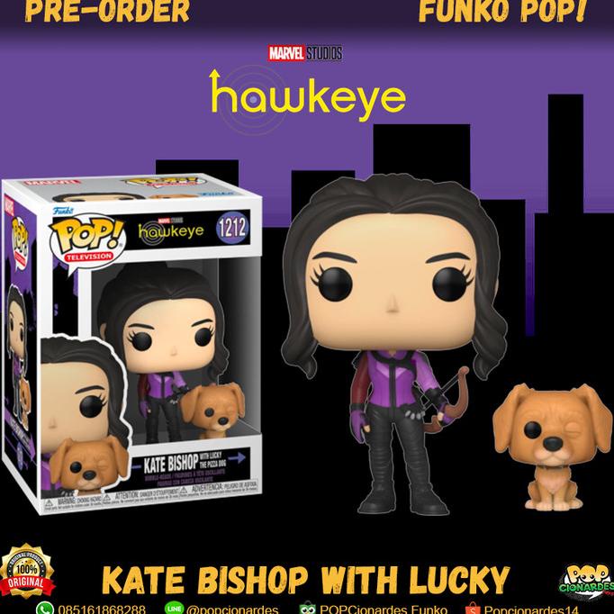 FUNKO POP MARVEL - HAWKEYE (2021) - KATE BISHOP WITH LUCKY #1212