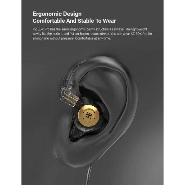 KZ EDX PRO Knowledge Zenith 1DD Dynamic Drive Earphone HD Resolution