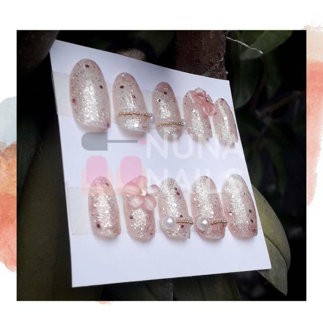 Kuku palsu kupal wedding nail art pengantin murah cantik