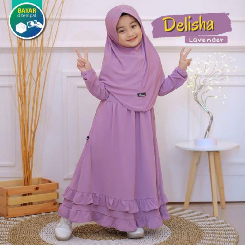 Gamis anak Delisha rempel bawah